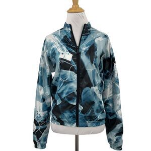 Puma Jacket Womens S Small Abstract Full Zip Lined Athletic Hussein Chalayan